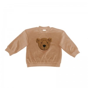 SWEAT BEBE VELOURS BEIGE...