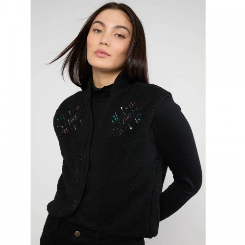 GILET POLAIRE SANS MANCHE POLYESTER RECYCLE NOIR - BLUTSGESCHWISTER - LE MOUTON A 3 PATTES - 3