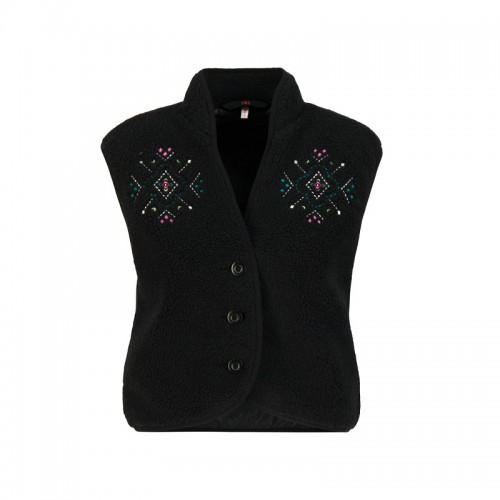 GILET POLAIRE SANS MANCHE POLYESTER RECYCLE NOIR - BLUTSGESCHWISTER - LE MOUTON A 3 PATTES - 4