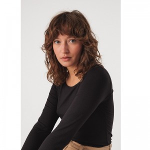 HAUT ZUR TENCEL UNI NOIR - SKFK - LE MOUTON A 3 PATTES - 1