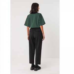 PANTALON CAROTTE EN TENCEL SORAIA NOIR - SKFK - LE MOUTON A 3 PATTES - 1 2