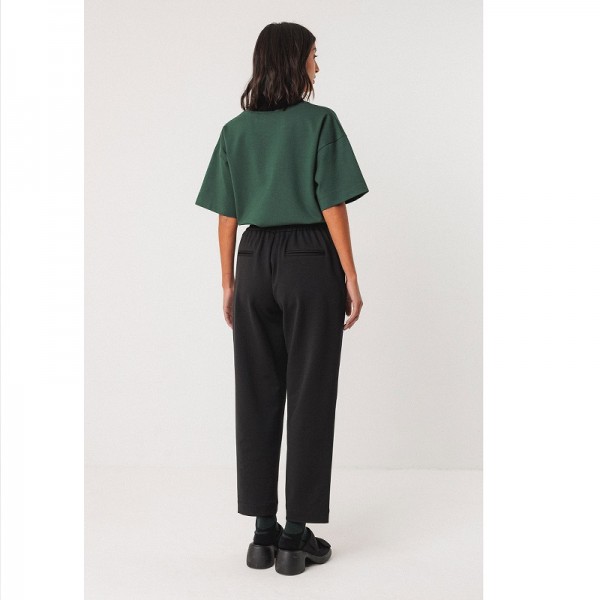 PANTALON CAROTTE EN TENCEL SORAIA NOIR - SKFK - LE MOUTON A 3 PATTES - 2