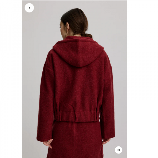 VESTE ZIPPEE LAINE BOUILLIE BORDEAUX - TRANQUILLO - LE MOUTON A 3 PATTES - 3