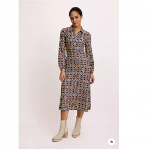 ROBE CHEMISIER MI LOGUE ECOVISCOSE ETHNO - TRANQUILLO - LE MOUTON A 3 PATTES - 1