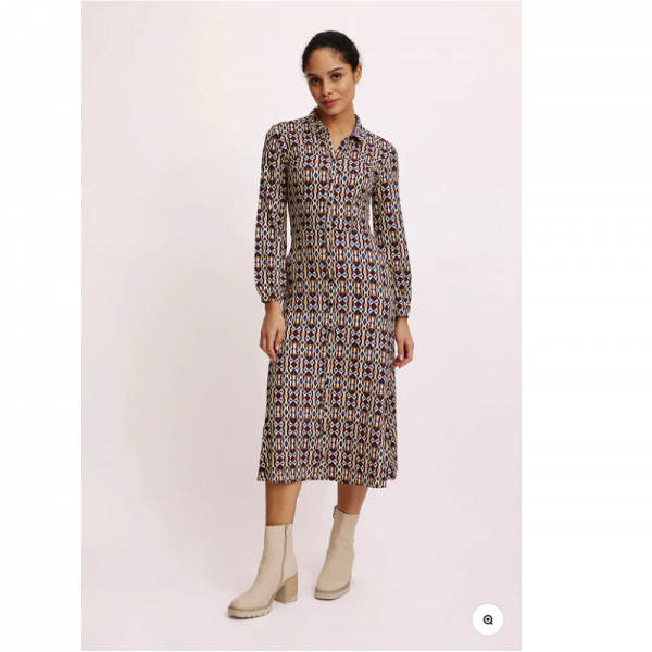 ROBE CHEMISIER MI LOGUE ECOVISCOSE ETHNO - TRANQUILLO - LE MOUTON A 3 PATTES - 1