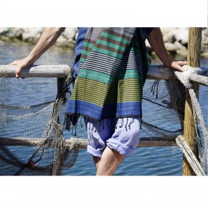 FOUTA COTON BIO EBENE FOREST - KARAWAN AUTHENTIC - LE MOUTON A 3 PATTES - 1