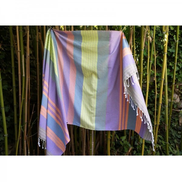 FOUTA COTON BIO SUD PURPLE - KARAWAN...
