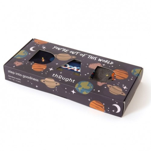 COFFRET 3 PAIRES DE CHAUSSETTES DAD BAMBOU BIO - THOUGHT CLOTHING - LE MOUTON A 3 PATTES - 1