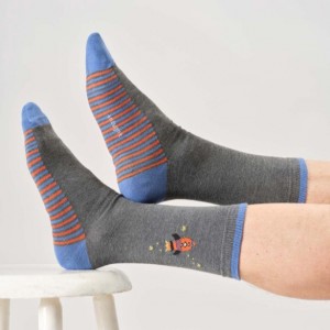 COFFRET 3 PAIRES DE CHAUSSETTES DAD BAMBOU BIO - THOUGHT CLOTHING - LE MOUTON A 3 PATTES - 1 2