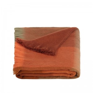 GRANDE ECHARPE ALPAGA CANNELLE ET TERRACOTTA - ALPACA LOCA - LE MOUTON A 3 PATTES - 1 2