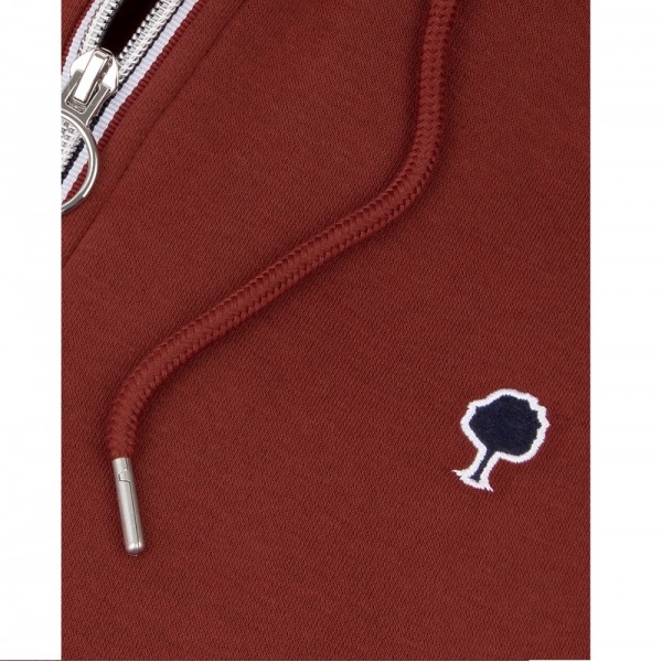 VESTE ZIPPEE CAPUCHE MESNIL BURGUNDY FIBRES RECYCLEES - FAGUO - LE MOUTON A 3 PATTES - 3