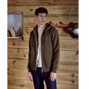 VESTE ZIPPEE CAPUCHE MESNIL MARRON FIBRES RECYCLEES - FAGUO - LE MOUTON A 3 PATTES - 1 2