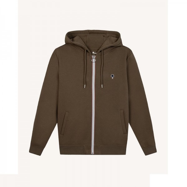 VESTE ZIPPEE CAPUCHE MESNIL MARRON FIBRES RECYCLEES - FAGUO - LE MOUTON A 3 PATTES - 3