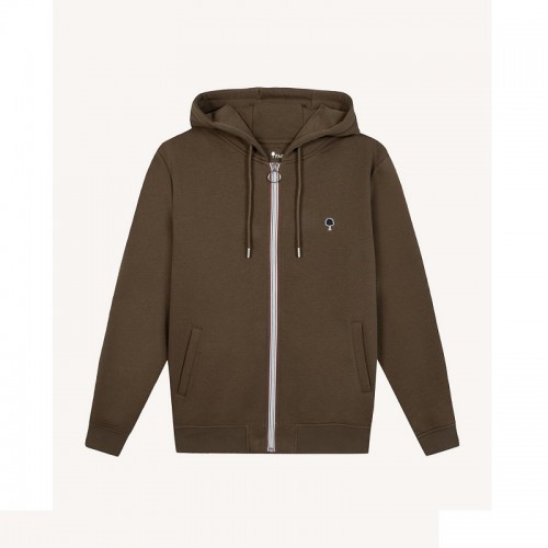 VESTE ZIPPEE CAPUCHE MESNIL MARRON FIBRES RECYCLEES - FAGUO - LE MOUTON A 3 PATTES - 3