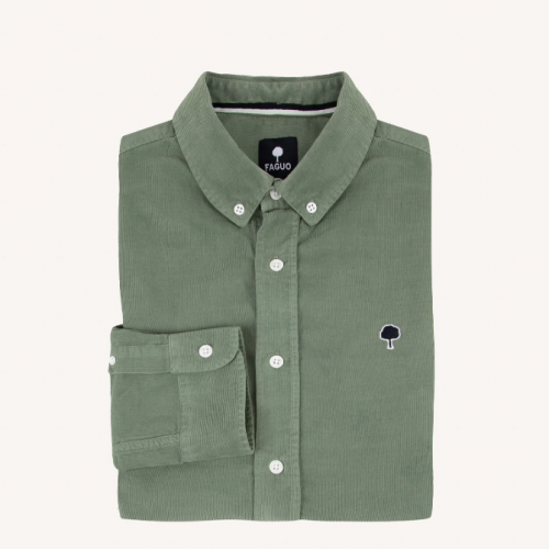 CHEMISE VELOURS IVOY VERTE - FAGUO - LE MOUTON A 3 PATTES - 3