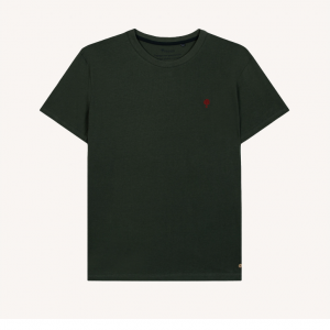 TSHIRT ARCY COTON RECYCLE VERT SAPIN - FAGUO - LE MOUTON A 3 PATTES - 1 2