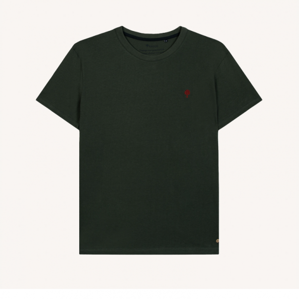 TSHIRT ARCY COTON RECYCLE VERT SAPIN - FAGUO - LE MOUTON A 3 PATTES - 2