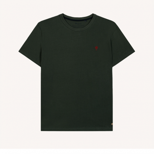 TSHIRT ARCY COTON RECYCLE VERT SAPIN - FAGUO - LE MOUTON A 3 PATTES - 2