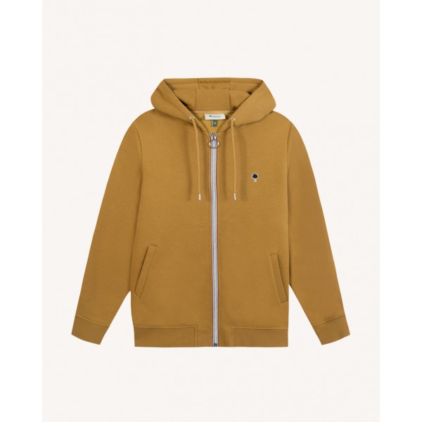 VESTE ZIPPEE CAPUCHE MESNIL MOUTARDE...