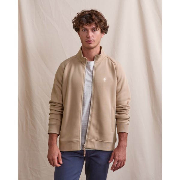 VESTE ZIPPEE BEIGE HORTE - FAGUO