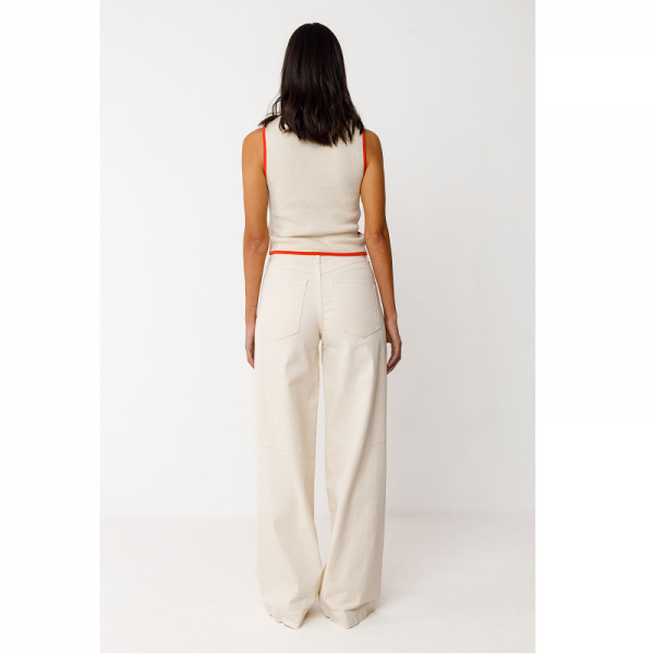 PANTALON SIMONE LARGE EN COTON BIO...