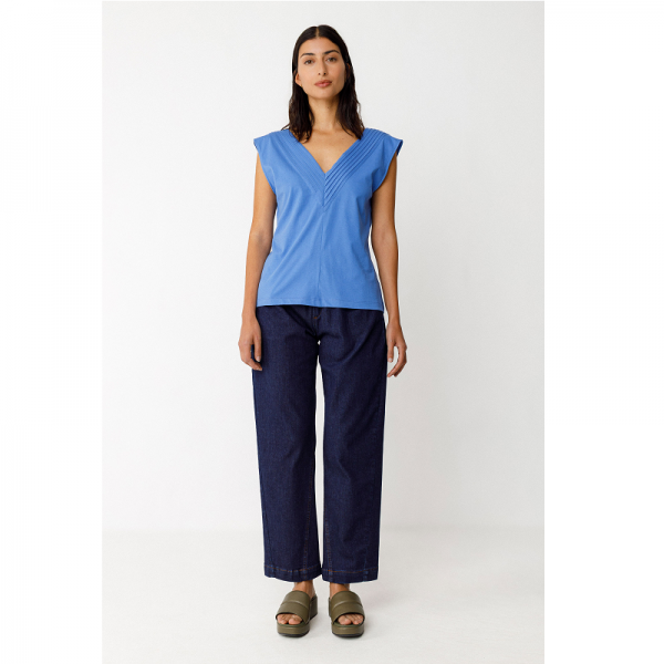 DEBARDEUR COTON BIO ZUNTZ BLEU - SKFK