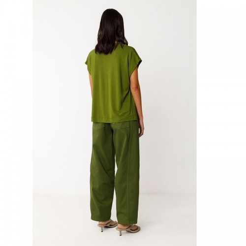 HAUT ZUR TENCEL VERT FONCE COL V - SKFK - LE MOUTON A 3 PATTES - 2