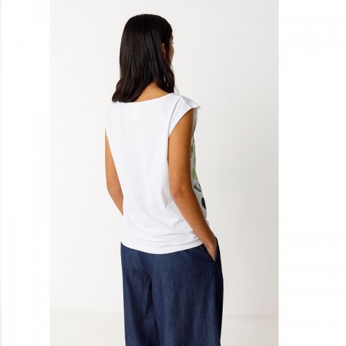 T SHIRT SANS MANCHES MARIXOL EN COTON BIO IMPRIME - SKFK - LE MOUTON A 3 PATTES - 2