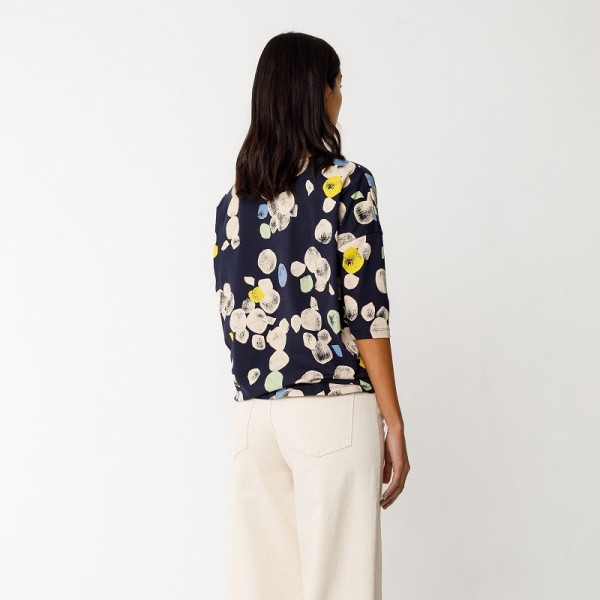 HAUT EKIZA MANCHES 3/4 COTON BIO IMPRIME - SKFK - LE MOUTON A 3 PATTES - 2