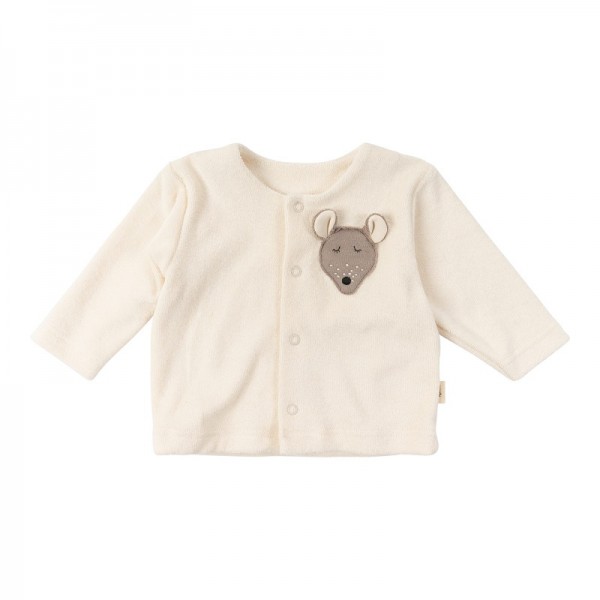 VESTE POUR BEBE EN EPONGE ECRU -...