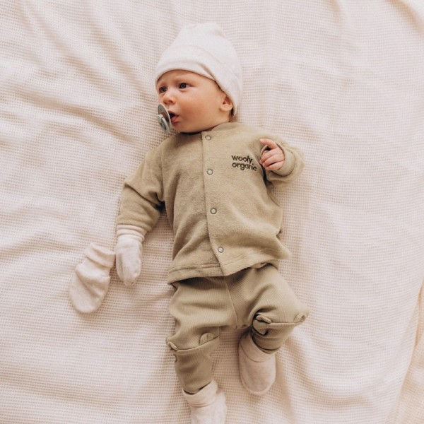 VESTE POUR BEBE EN EPONGE KAKI -...