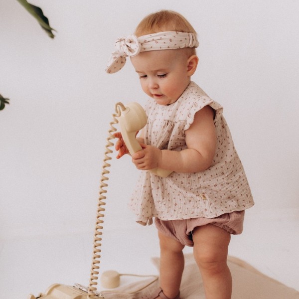 ENSEMBLE BLOUSE ET BLOOMER VIEUX ROSE...