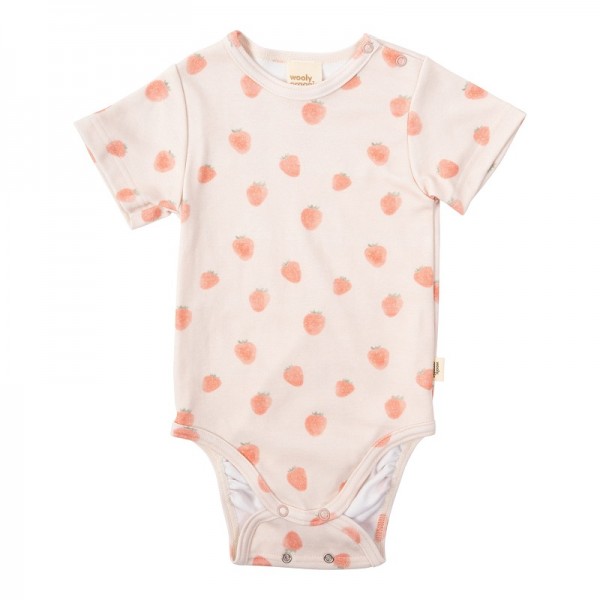 BODY MANCHES COURTES FRAISES - WOOLY...