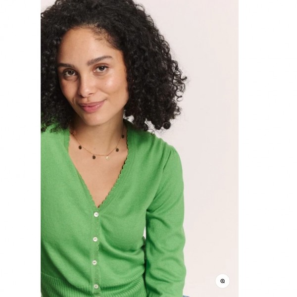 CARDIGAN EN TRICOT DE COTON BIO VERT...