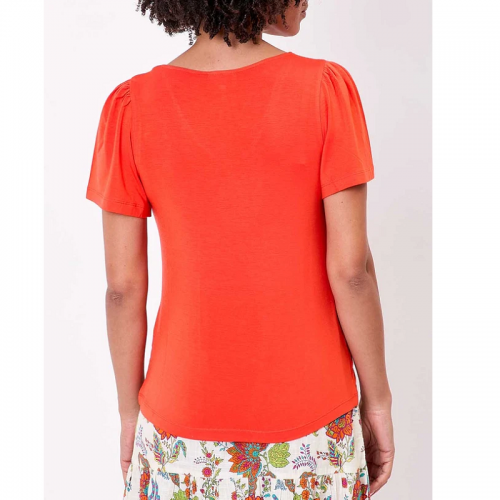 T SHIRT IRENE VERMILLON EN ECOVISCOSE - PRINCESSE NOMADE - LE MOUTON A 3 PATTES - 2