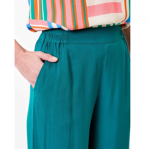PANTALON ALEXIA VERT ECOVISCOSE - PRINCESSE NOMADE - LE MOUTON A 3 PATTES - 3