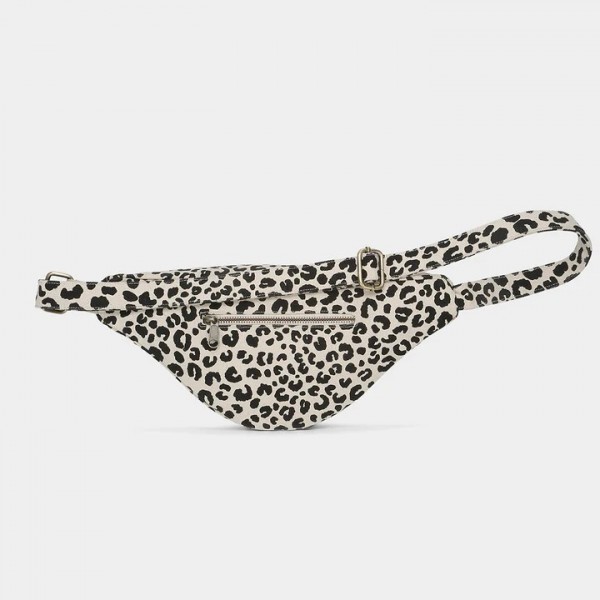 SAC BANANE SASHA LEOPARD ECRU - HINDBAG