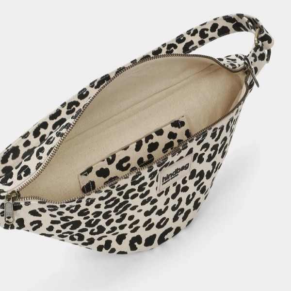 SAC BANANE SASHA LEOPARD ECRU - HINDBAG