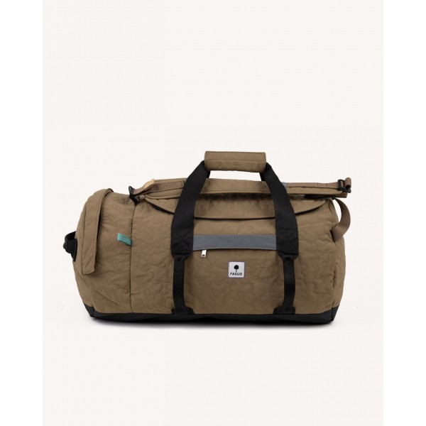 SAC DE VOYAGE MARRON NYLON RECYCLE -...