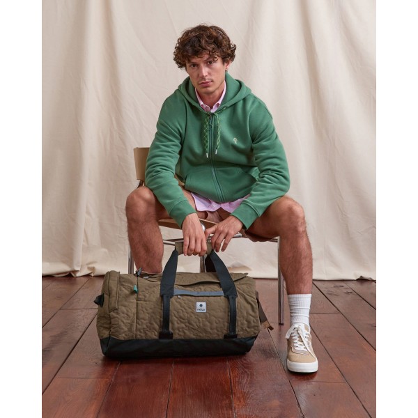 SAC DE VOYAGE MARRON NYLON RECYCLE -...