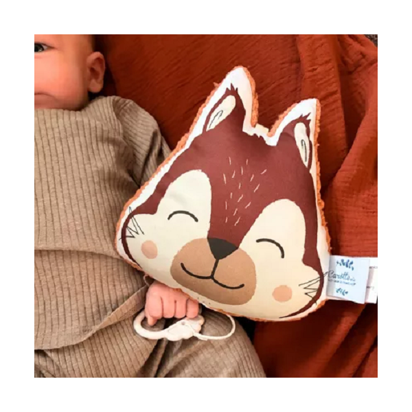 MINI COUSSIN MUSICAL ECUREUIL TOFFEE-...