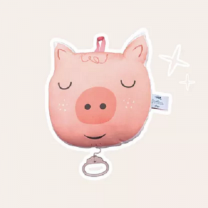 COUSSIN MUSICAL COCHON ROSE...