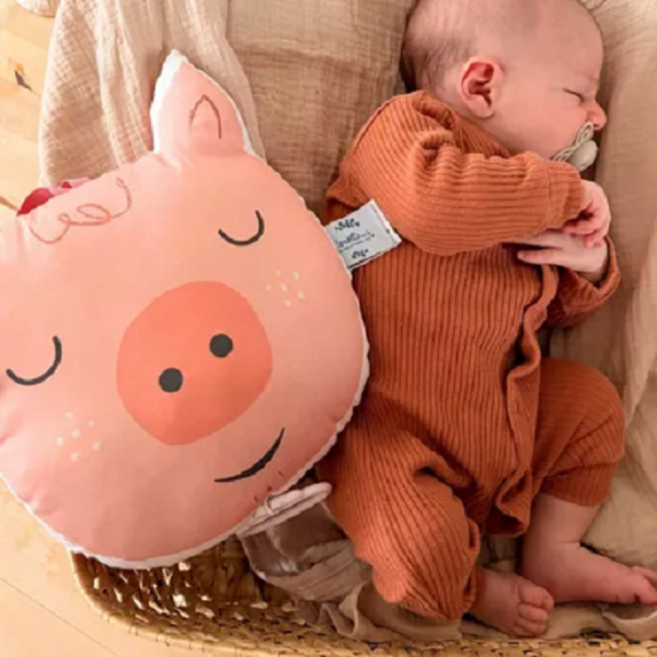 COUSSIN MUSICAL COCHON ROSE - CAROTTE...