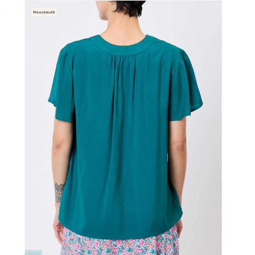 TOP GARY UNI VERT ECOVISCOSE - PRINCESSE NOMADE - LE MOUTON A 3 PATTES - 2