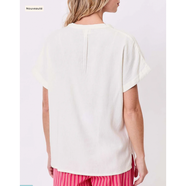 TOP FAIZ UNI ECRU LIN ECOVISCOSE - LA FIANCEE - LE MOUTON A 3 PATTES - 2