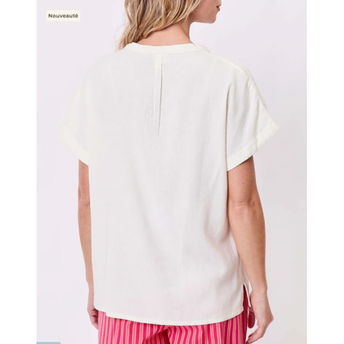 TOP FAIZ UNI ECRU LIN ECOVISCOSE - LA FIANCEE - LE MOUTON A 3 PATTES - 2