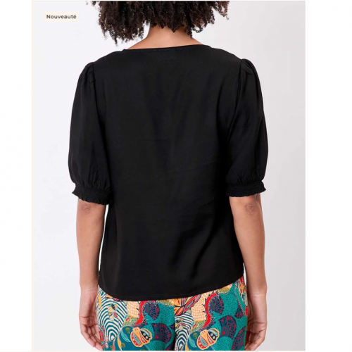 TOP CHEMISE VALI UNI NOIR - LA FIANCEE - LE MOUTON A 3 PATTES - 2