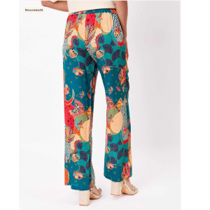 PANTALON ESTIA IMPRIME ECOVISCOSE - LA FIANCEE - LE MOUTON A 3 PATTES - 1 2