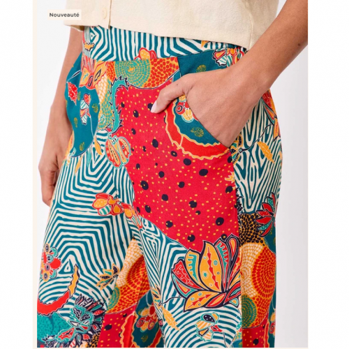 PANTALON ESTIA IMPRIME ECOVISCOSE - LA FIANCEE - LE MOUTON A 3 PATTES - 3