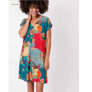 ROBE TATU IMPRIME ECOVISCOSE - LA FIANCEE - LE MOUTON A 3 PATTES - 1